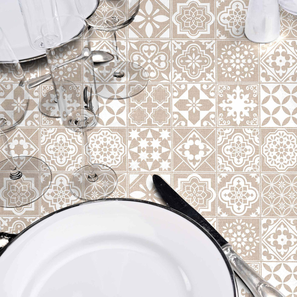 Πλαστικό Τραπεζομάντηλο Ροτόντα (Φ160) L-C Carella Blanc 1710844