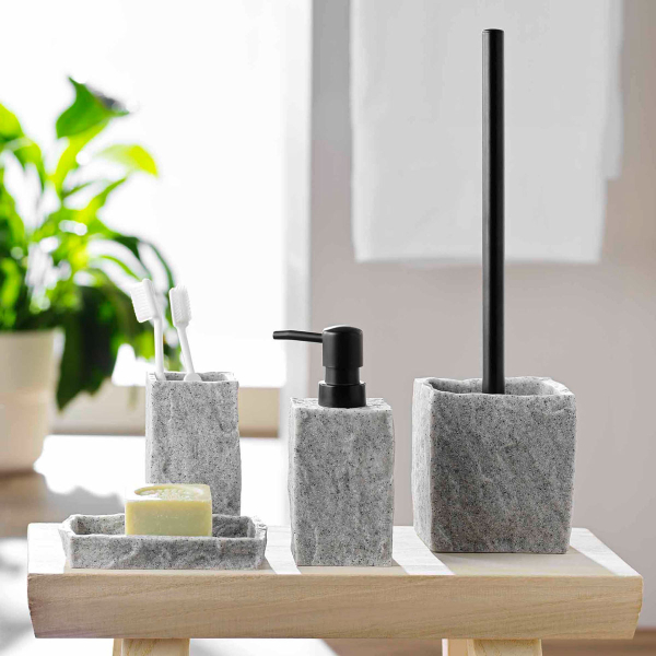 Ποτηροθήκη Μπάνιου (6.5x6.6x11.5) L-C Stony Gris 1802250