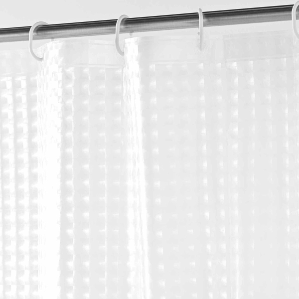 Κουρτίνα Μπάνιου Πλαστική (180x200) Με Κρίκους L-C Eva 1802275