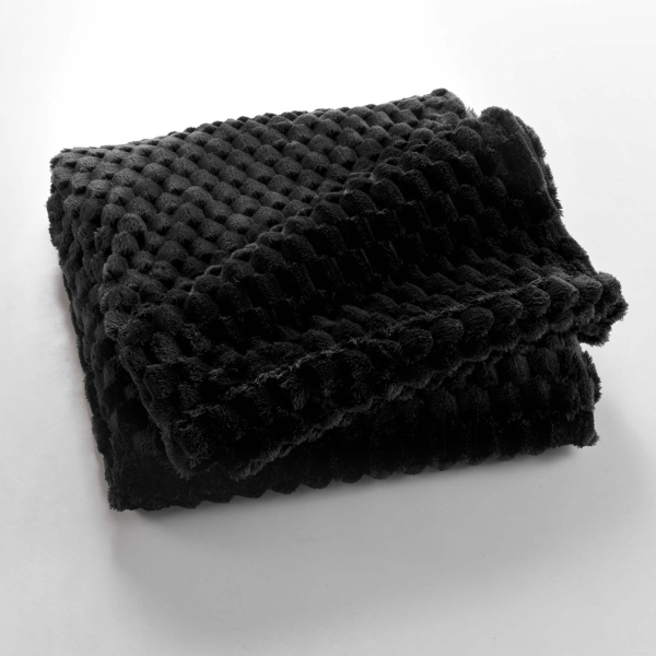 Κουβέρτα Καναπέ Fleece (125x150) L-C Mini Frosty Noir 1612810