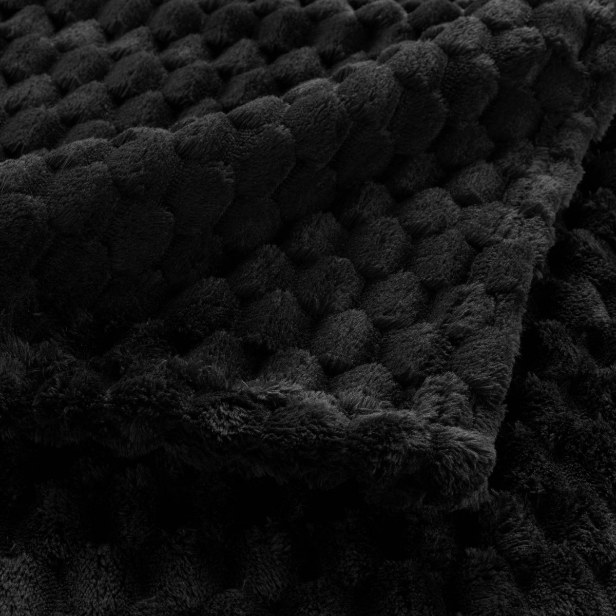 Κουβέρτα Καναπέ Fleece (125X150) L-C Mini Frosty Noir 1612810 Home Λευκά Είδη Σαλονιού Κουβέρτες Spitishop