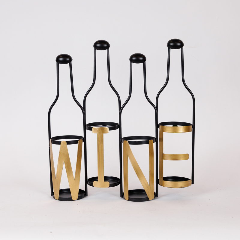 Μπουκαλοθήκη Τοίχου 4 Θέσεων (43.5x11x46.5) Estheti 819-00364