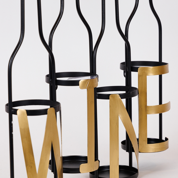 Μπουκαλοθήκη Τοίχου 4 Θέσεων (43.5x11x46.5) Estheti 819-00364