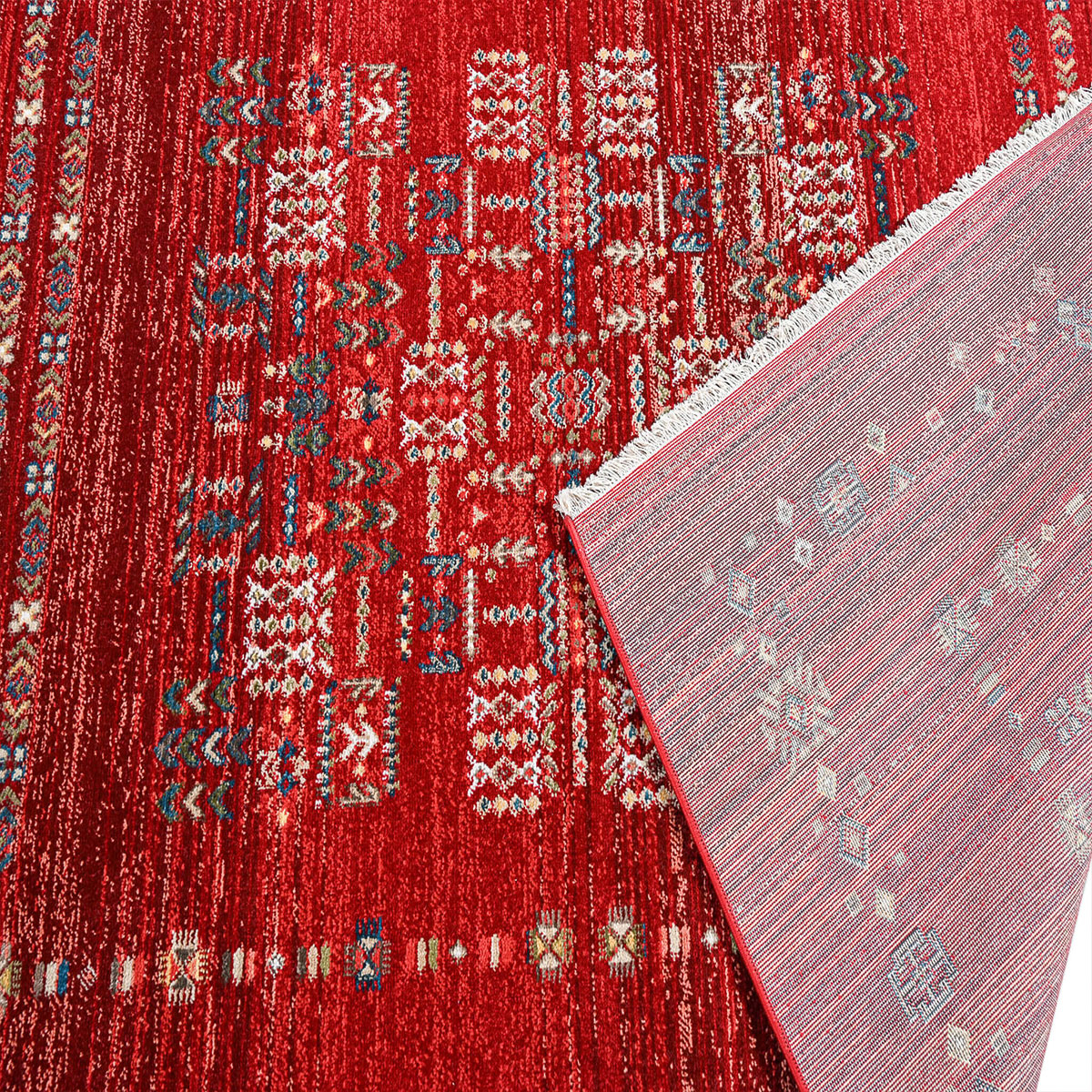 Χαλί (200X290) Polcarpet Kazak Oriental 824 Bordo Home Χαλιά Σαλονιού Spitishop