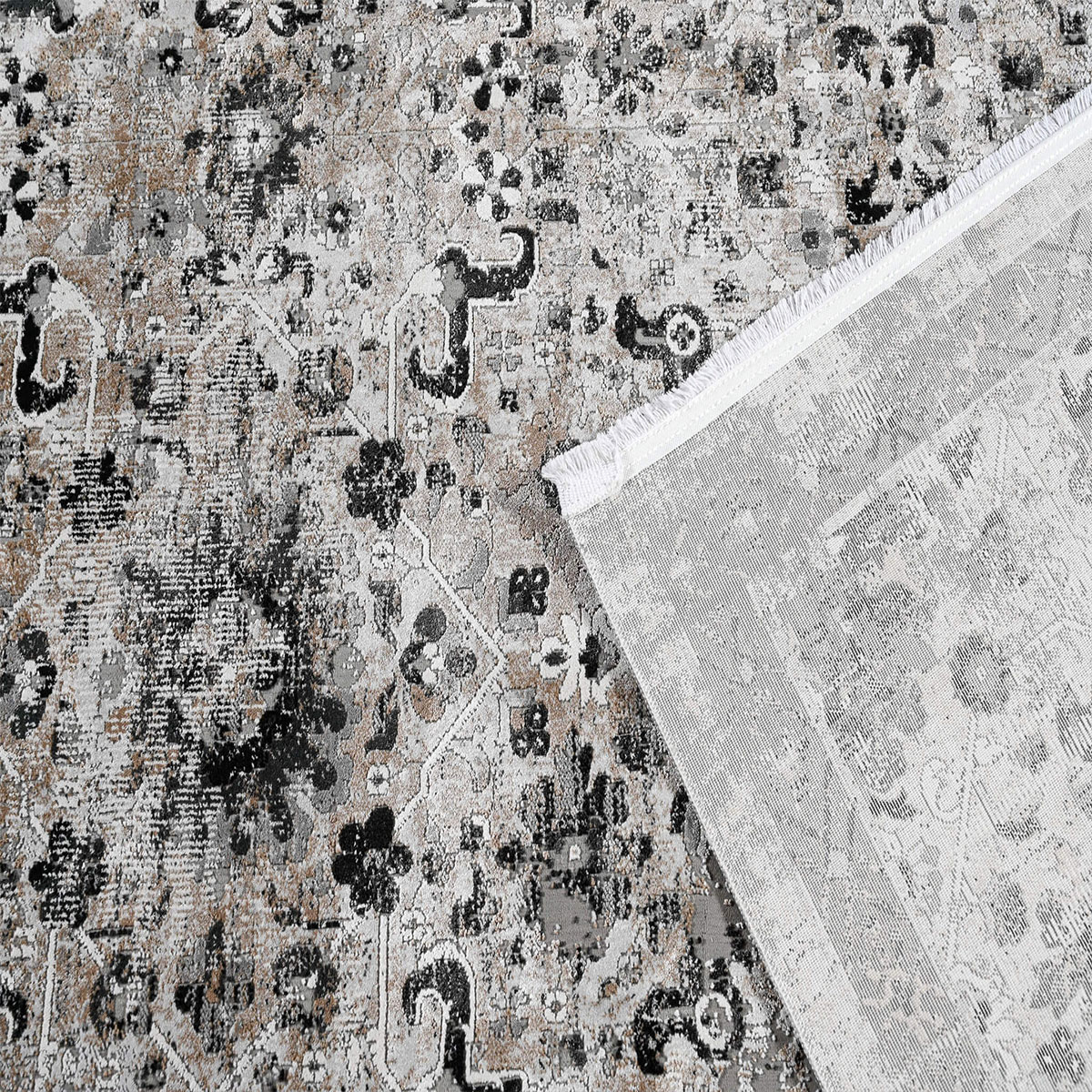 Χαλί (195X290) Polcarpet Dalia 2089 Grey Black Home Χαλιά Σαλονιού Spitishop
