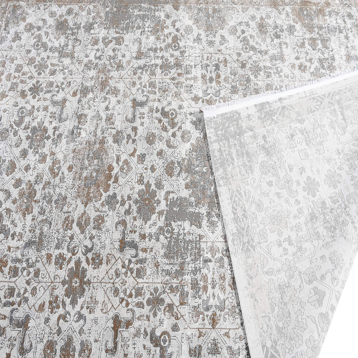 Χαλί (195X290) Polcarpet Dalia 2089 White Beige Home Χαλιά Σαλονιού Spitishop