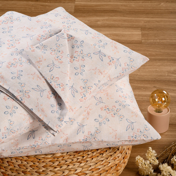 Σεντόνι King Size Με Λάστιχο + Μαξιλαροθήκες (Σετ) Melinen Ultra Line Mini Aisha Blue