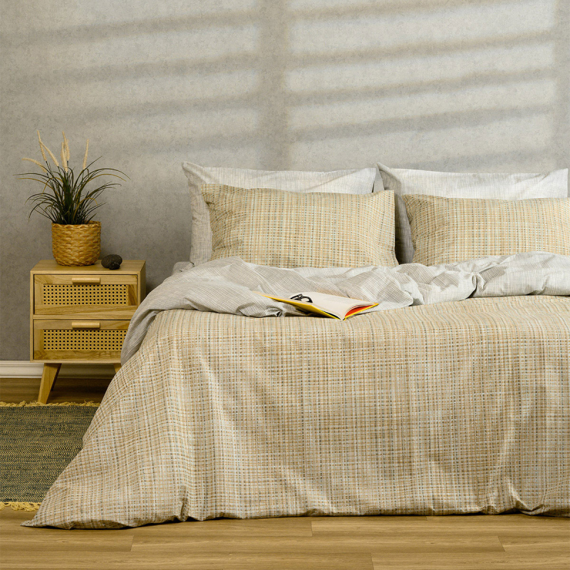 Σεντόνια Διπλά (Σετ) Melinen Casual Line Mateo Grey