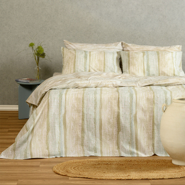 Σεντόνια Διπλά (Σετ) Melinen Casual Line Fuji Mocca