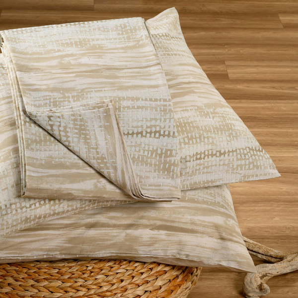 Σεντόνι Μονό Με Λάστιχο + Μαξιλαροθήκη (Σετ) Melinen Casual Line Mini Fuji Mocca