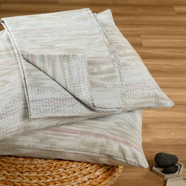 Σεντόνι Μονό Με Λάστιχο + Μαξιλαροθήκη (Σετ) Melinen Casual Line Mini Fuji Pastel