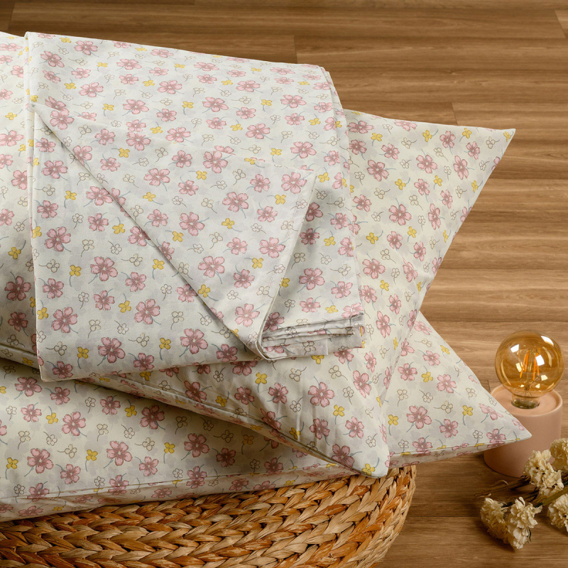 Σεντόνι Ημίδιπλο Με Λάστιχο + Μαξιλαροθήκη (Σετ) Melinen Casual Line Mini Chloe Aqua