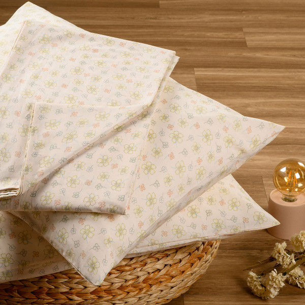 Σεντόνι Ημίδιπλο Με Λάστιχο + Μαξιλαροθήκη (Σετ) Melinen Casual Line Mini Chloe Peach