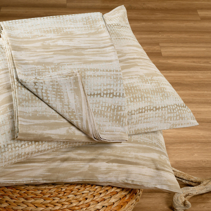 Σεντόνι Ημίδιπλο Με Λάστιχο + Μαξιλαροθήκη (Σετ) Melinen Casual Line Mini Fuji Mocca