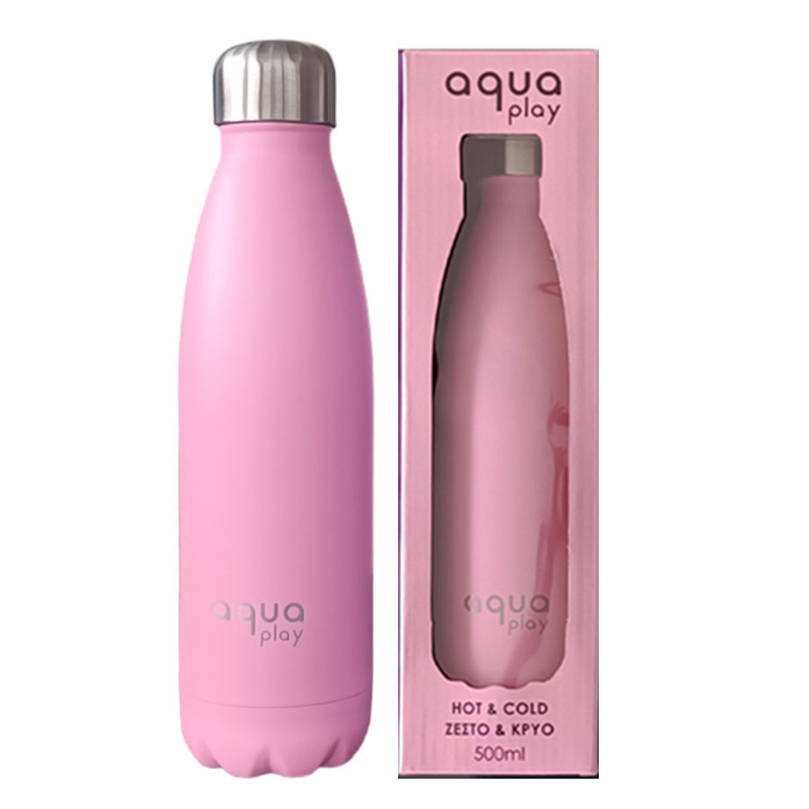 Μπουκάλι Θερμός 500Ml Aqua Play Pink 64-52 Home Οργάνωση & Αποθήκευση Spitishop