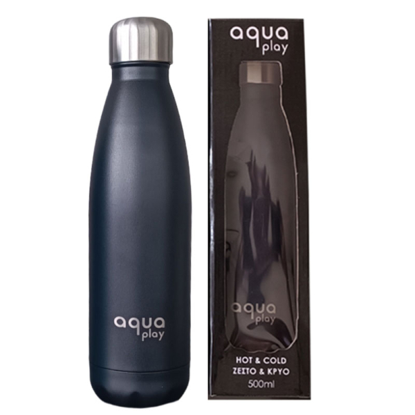 Μπουκάλι Θερμός 500ml Aqua Play Black 64-03