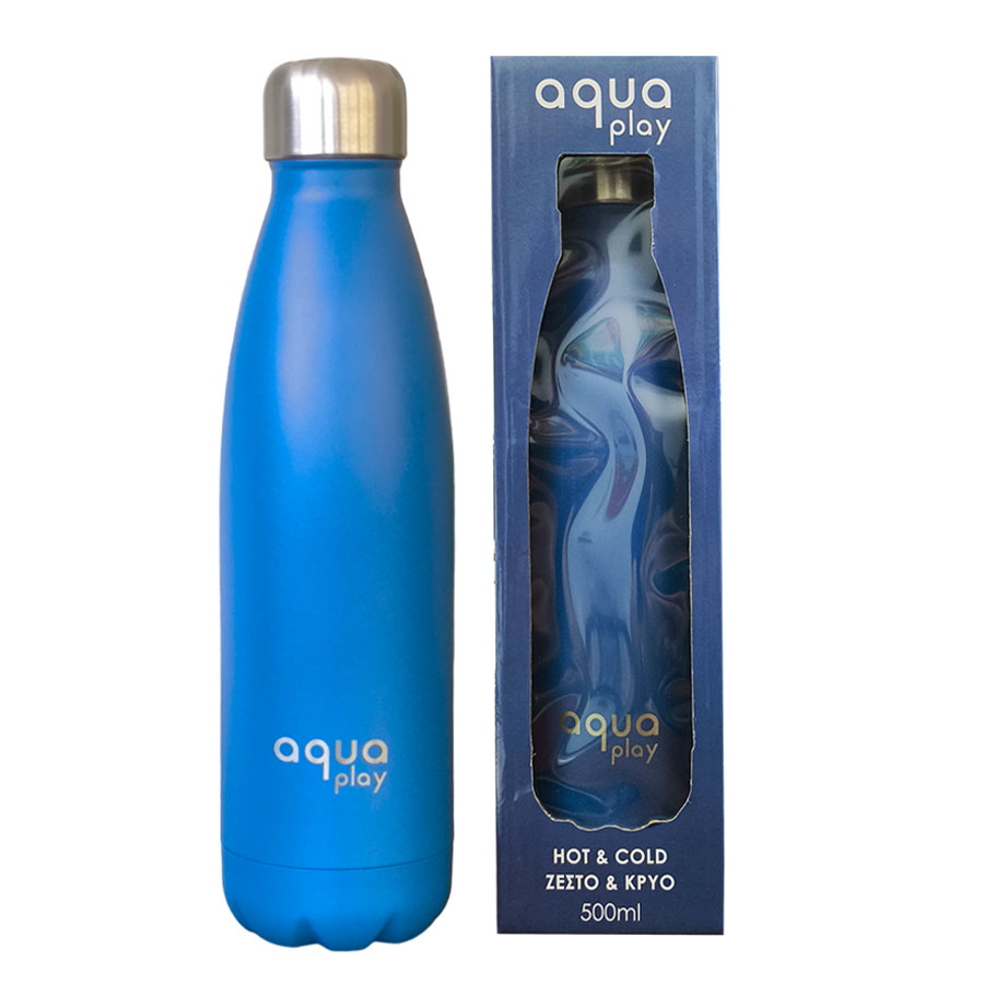 Μπουκάλι Θερμός 500Ml Aqua Play Blue 64-40 Home Οργάνωση & Αποθήκευση Spitishop