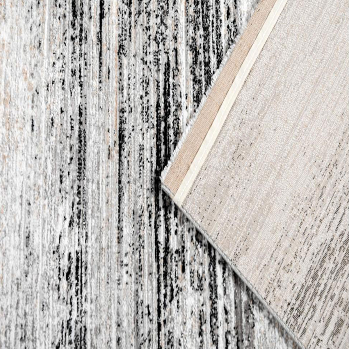 Χαλί (200X290) Polcarpet Venice Merry 412 Grey Black Home Χαλιά Σαλονιού Spitishop