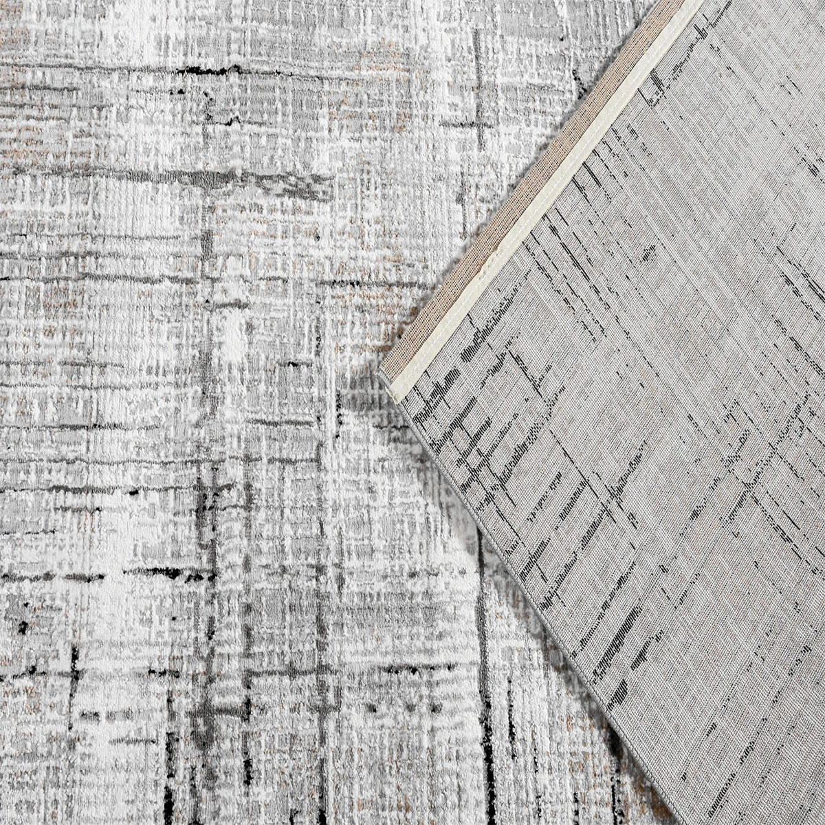 Χαλί (160X230) Polcarpet Venice Merry 542 Grey Black Home Χαλιά Σαλονιού Spitishop