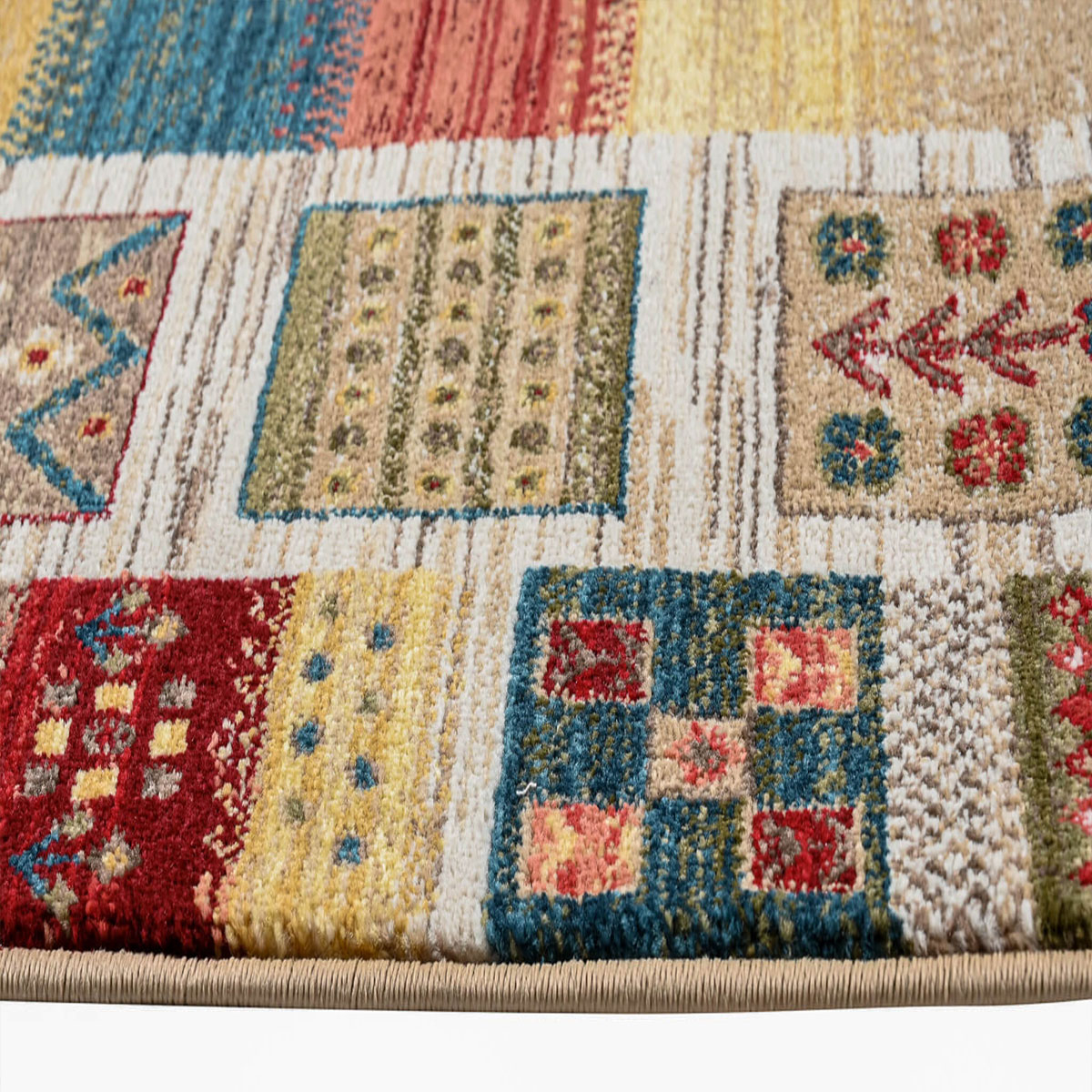 Χαλί (200X290) Polcarpet Kazak Oriental 800 Beige Bordo Home Χαλιά Σαλονιού Spitishop