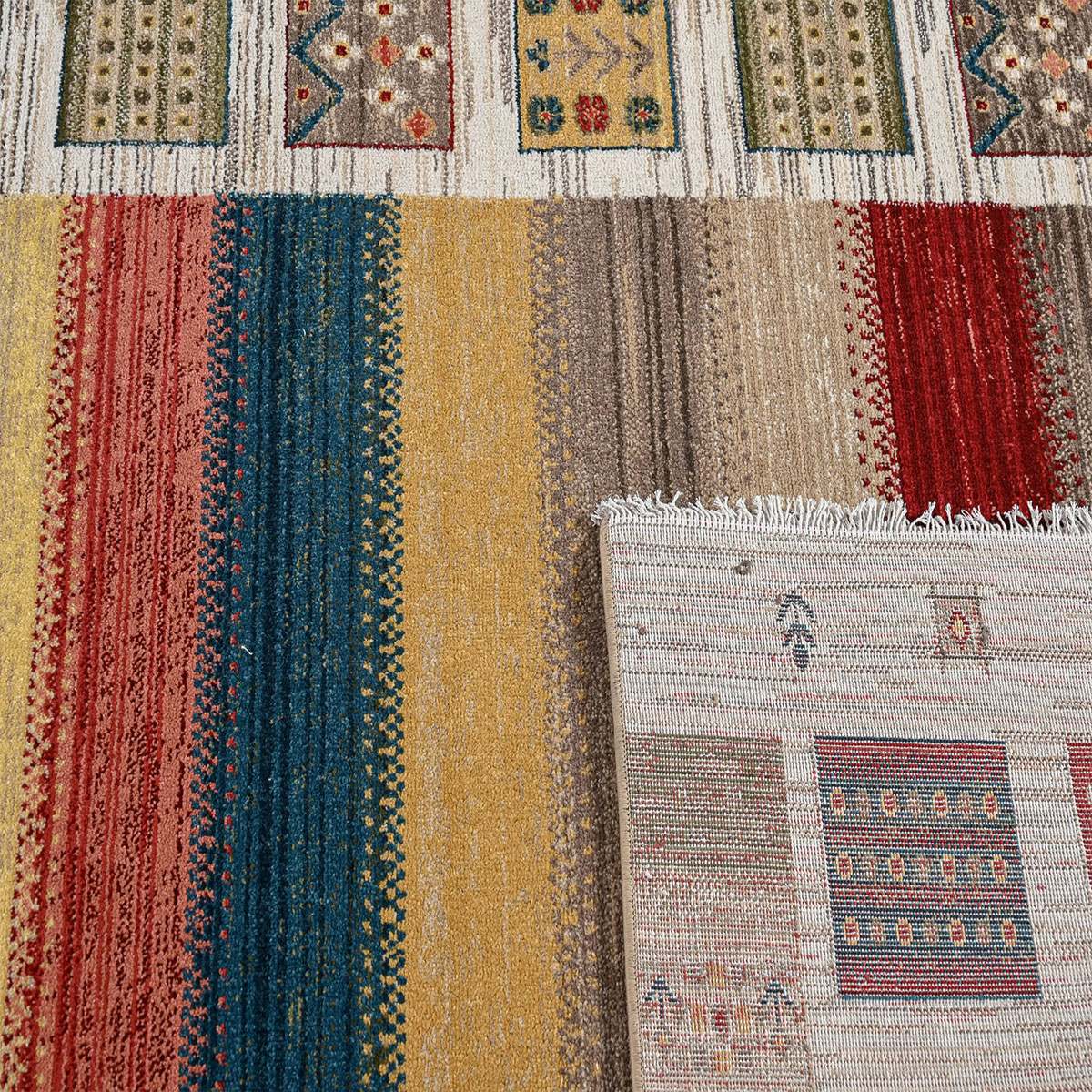 Χαλί (170X235) Polcarpet Kazak Oriental 800 Beige Bordo Home Χαλιά Σαλονιού Spitishop