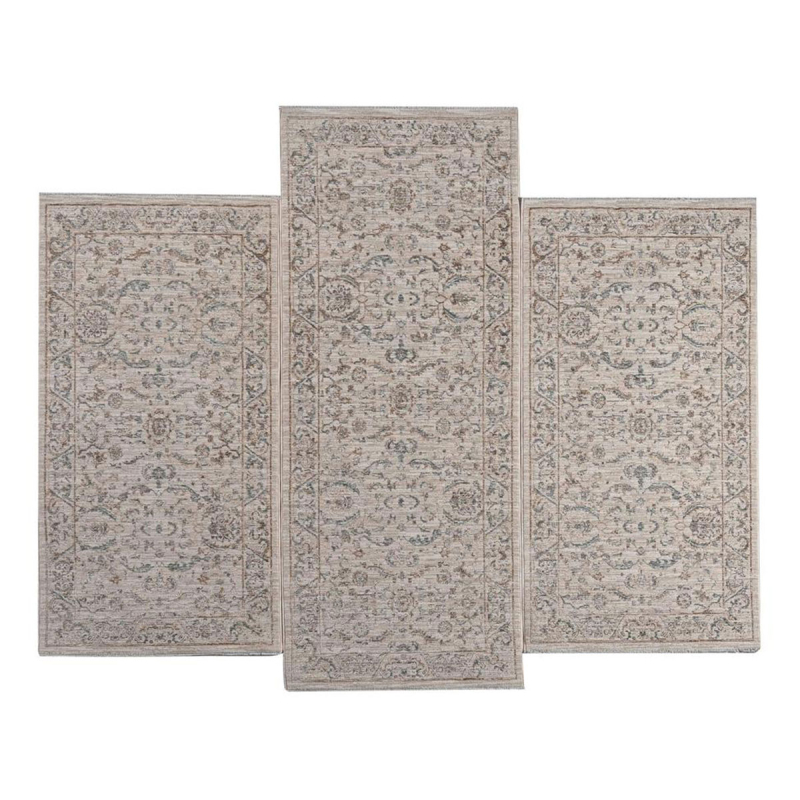 Χαλιά Κρεβατοκάμαρας (Σετ 3τμχ) Polcarpet Lyra 868 Beige/Mint