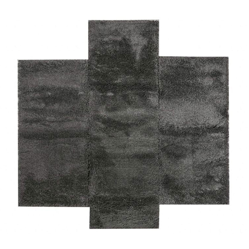 Χαλιά Κρεβατοκάμαρας (Σετ 3τμχ) Polcarpet Puffy Shaggy 1001 Dark Grey