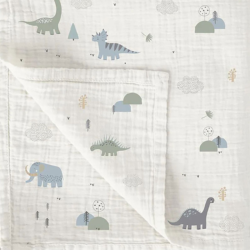 Μουσελίνες Πάνες Αγκαλιάς (Σετ 2Τμχ) Bimbidreams T-Rex Home Βρεφικά Προίκα Μωρού - Σελτεδάκια Spitishop
