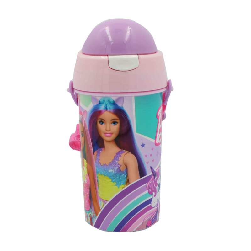 Παγούρι 500ml Με Καλαμάκι Gim FD Barbie 571-20209