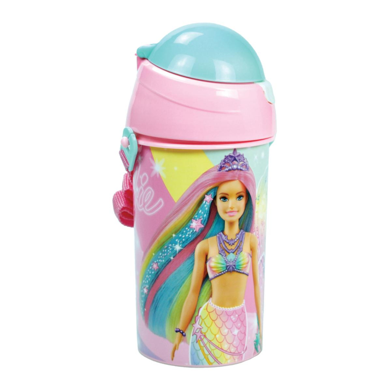 Παγούρι 500ml Με Καλαμάκι Gim FD Barbie 571-22209