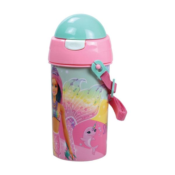 Παγούρι 500ml Με Καλαμάκι Gim FD Barbie 571-22209
