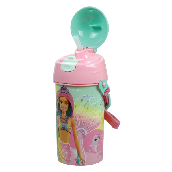 Παγούρι 500ml Με Καλαμάκι Gim FD Barbie 571-22209