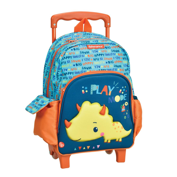 Σχολική Τσάντα Τρόλεϊ Νηπιαγωγείου (25x15x30) Fisher Price Dino 349-36073