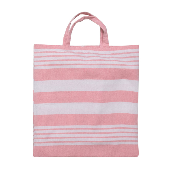 Τσάντα Θαλάσσης + Παρεό (85x165) Viopros Γκαμπριέλα Ροζ