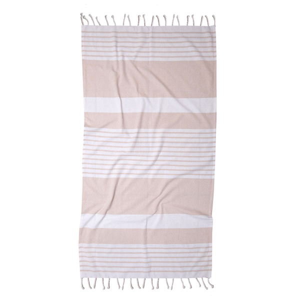 Τσάντα Θαλάσσης + Παρεό (85x165) Viopros Γκαμπριέλα Μπεζ