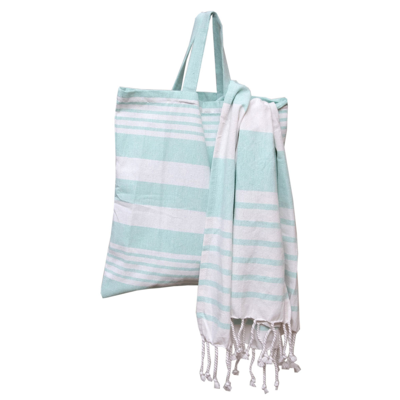 Τσάντα Θαλάσσης + Παρεό (85x165) Viopros Γκαμπριέλα Μέντα