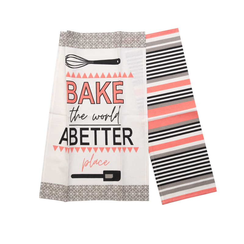 Ποτηρόπανα (Σετ 2τμχ) Viopros Σχ 970 Κοραλί