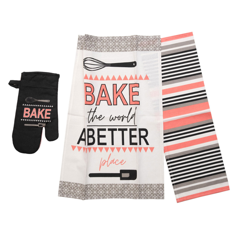 Σετ Κουζίνας 3τμχ Viopros Σχ 970 Κοραλί