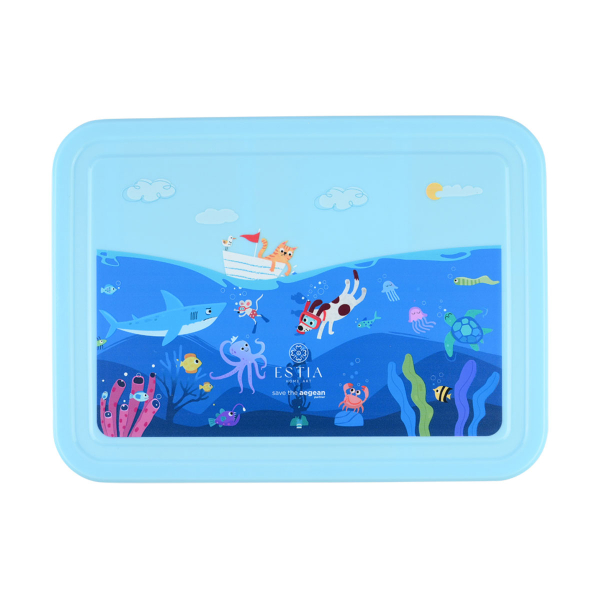 Φαγητοδοχείο Με Χωρίσματα & Κουτάλι & Πιρούνι (Σετ) Estia Save The Aegean Ocean Play 01-33378