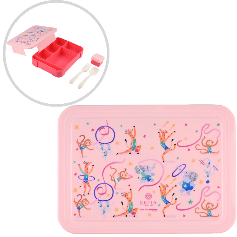 Φαγητοδοχείο Με Χωρίσματα & Κουτάλι & Πιρούνι (Σετ) Estia Save The Aegean Wild Stunts 01-33392