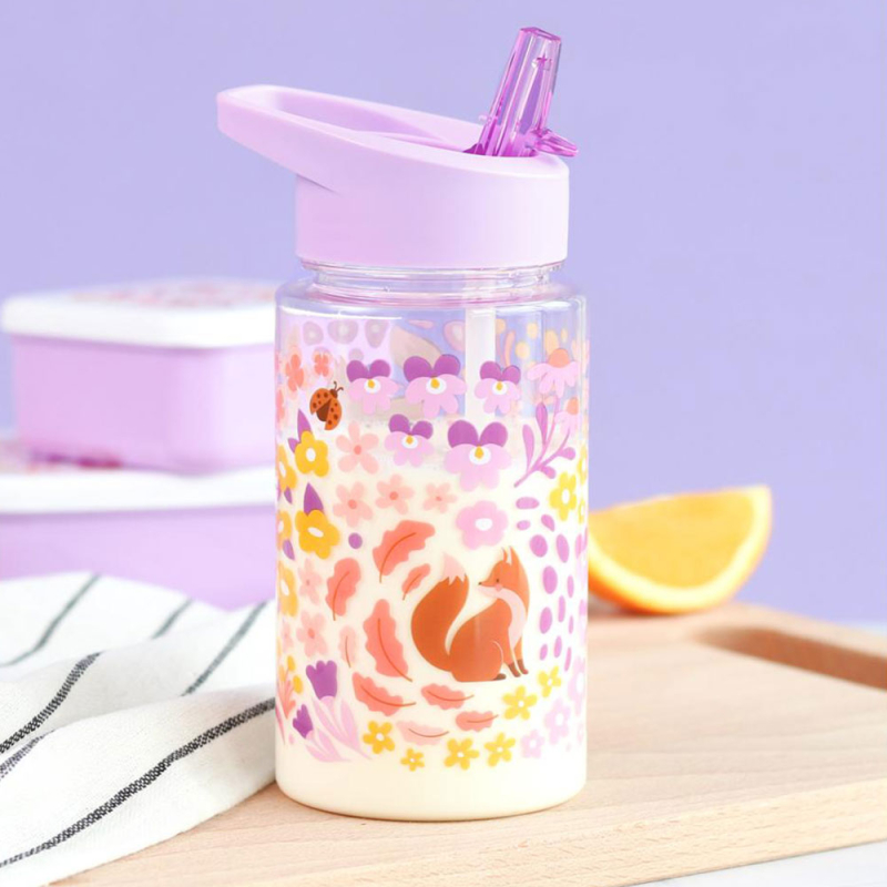 Παγούρι 450ml Με Καλαμάκι Α Little Lovely Company Flower Garden DBFGMU92