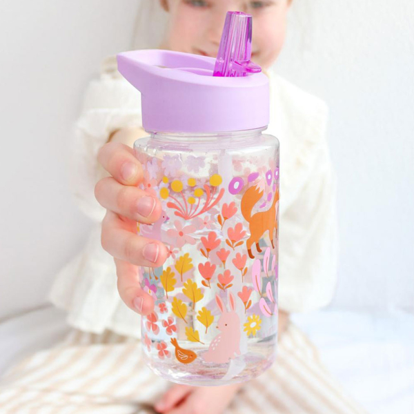 Παγούρι 450ml Με Καλαμάκι Α Little Lovely Company Flower Garden DBFGMU92