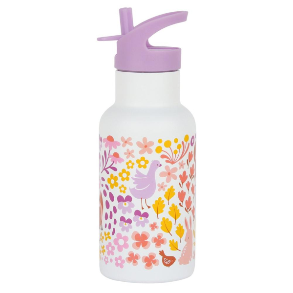 Παγούρι - Θερμός 350ml Με Καλαμάκι Α Little Lovely Company Fower Garden DBSSFG89