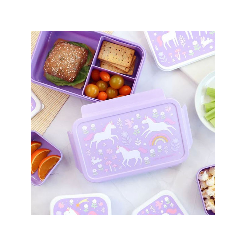 Φαγητοδοχείο Με Χωρίσματα 1.2lt (22x14.5x7) Α Little Lovely Company Unicorn Dreams BBUDPU70