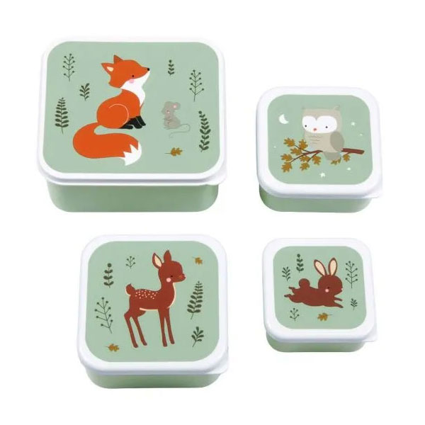 Φαγητοδοχεία (Σετ 4τμχ) Α Little Lovely Company Forest Friends SBSEFF45