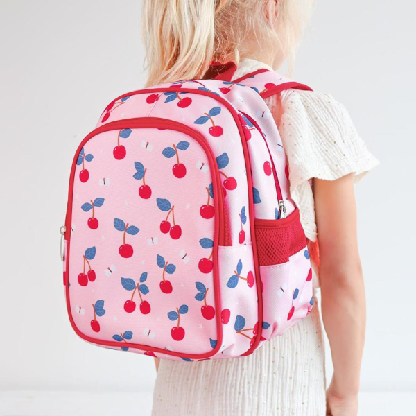 Σχολική Τσάντα Νηπιαγωγείου Με Ισοθερμική Θήκη (27x19x32) Α Little Lovely Company Cherries BPCHPI82