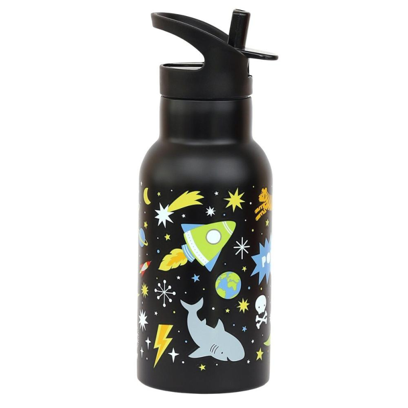 Παγούρι - Θερμός 350ml Με Καλαμάκι Α Little Lovely Company Galaxy DBSSGA78