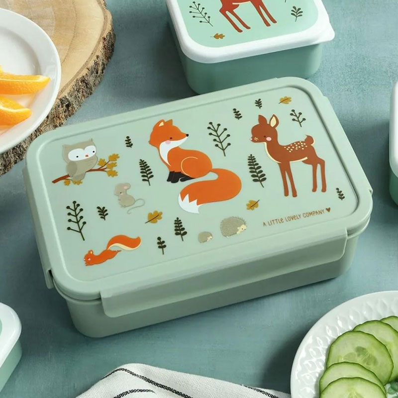 Φαγητοδοχείο Με Χωρίσματα 1.2lt (22x14.5x7) Α Little Lovely Company Forest Friends BBFFMI66