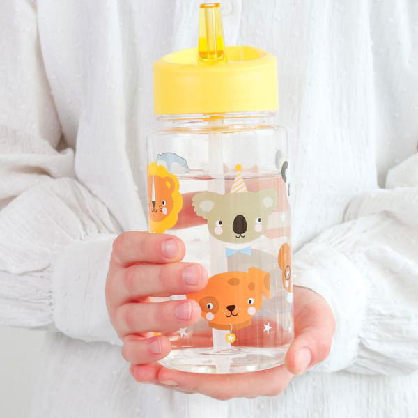 Παγούρι 450ml Με Καλαμάκι Α Little Lovely Company Animal Friends DBAFYE90