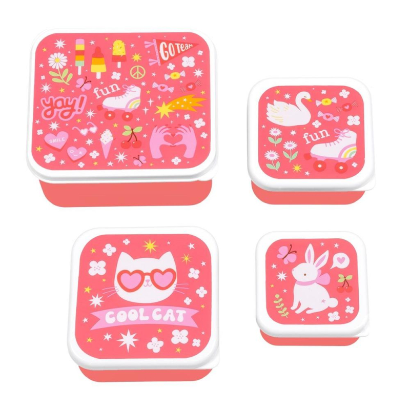 Φαγητοδοχεία (Σετ 4τμχ) Α Little Lovely Company Fun SBSEFU75